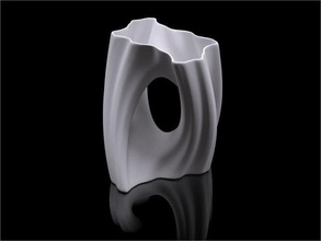 julia vase 002-flow math Kunst fraktal voxel 3d print model - Mito3D