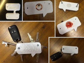 socialbit Tasche, Schlüssel Werkzeug - Organisation Halter organisieren rfid 3d print model - Mito3D