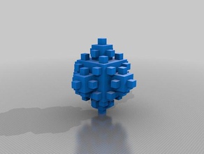 cubic fractal +4 math 3d print model - Mito3D