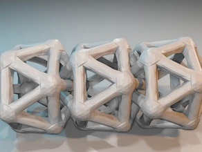 birbirine yapılı Circigonia Icosahedra matematik sanat elde platonik katılar Üçgen 3d print model - Mito3D