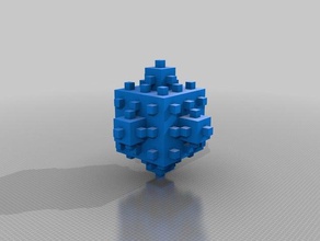 cubic fractal +8 math 3d print model - Mito3D