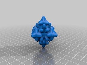 cubic fractal +4 rounded math 3d print model - Mito3D