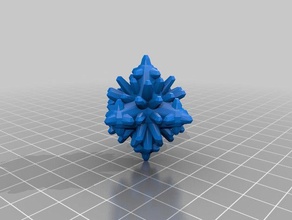kubische Fraktale +8 gerundet Mathematik 3d print model - Mito3D