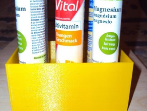 bracket 6 vitamin tube household 3d print model - Mito3D