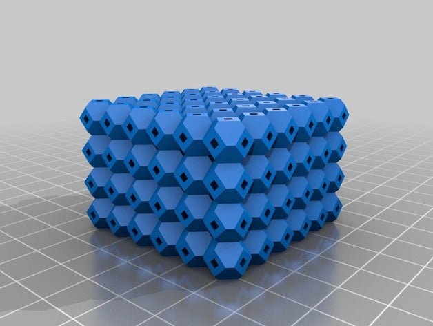 my customized anti-warping block truncated octahedrons engineering 3D print model - Mito3D
