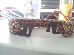 fibbia bracciale corda bracciali blacelet clip paracord braclet cravatta 3d print model - Mito3D