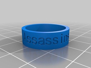 assassins creed ring Ringe angepasst 3d print model - Mito3D