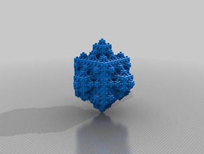 infini cubes fractale les mathématiques koch 3d print model - Mito3D