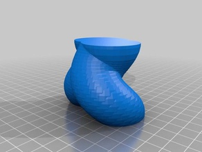 my customized conjoined spiral vase containers 3d print model - Mito3D