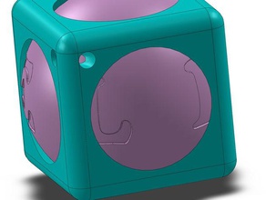 portachiavi palla cubo 3d print model - Mito3D