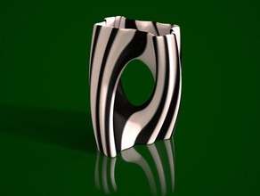 julia vazo 002 yin yang matematik sanat 2color siyah beyaz dualstrusion akış Fraktallar tam renkli 3d print model - Mito3D