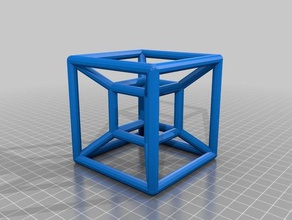 tesseract math art customized 3d print model - Mito3D