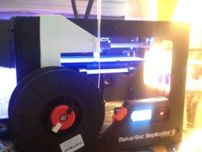 ultimate replicator 2 front spool holder 3d printer accessories 3d print model - Mito3D