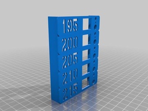 personalizable de la temperatura del extrusor objeto prueba 3d impresión pruebas 3d print model - Mito3D