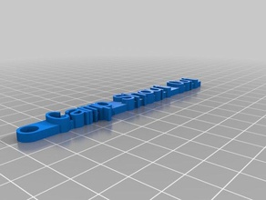 camp shout out keychain organization customized 3d print model - Mito3D