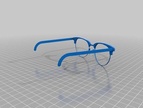 ray-ban clubmaster güneş gözlüğü 3d print model - Mito3D