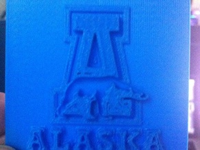 l'université de l'alaska à fairbanks logo d'autres hockey 3d print model - Mito3D