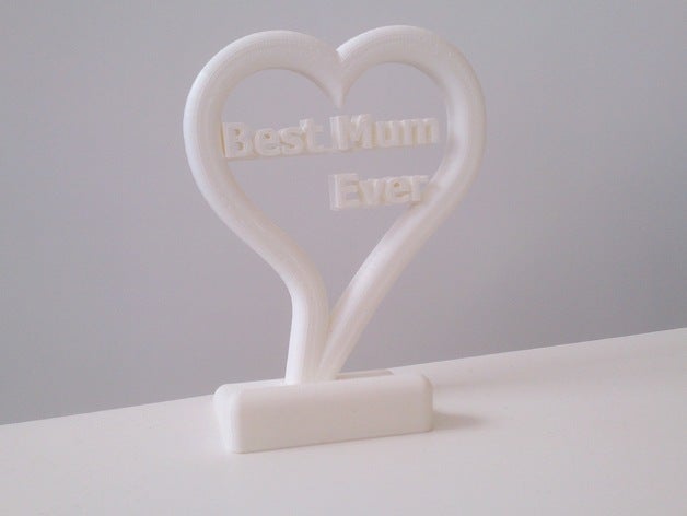 best mum ever mobile phone stand gift mother mothers day 3D print model - Mito3D