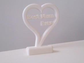 best mum ever mobile phone stand gift mother mothers day 3d print model - Mito3D