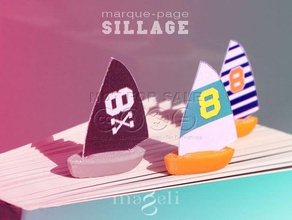 sillage office boat bookmark hull sail 3d print model - Mito3D
