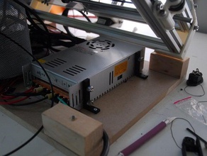 Netzteil board montieren 3d Drucker - Zubehör mendel mendelmax psu power supply mount 3d print model - Mito3D
