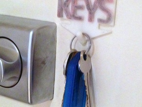 key hook reminder organization keyholder keys useful 3d print model - Mito3D