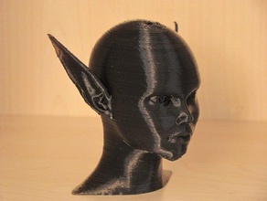 elf girl support sculptures bust head 3d print model - Mito3D