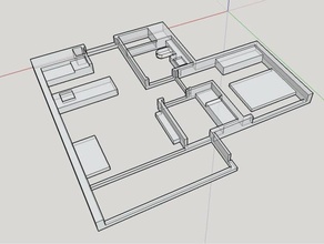 mini floor plan buildings structures 3d print model - Mito3D