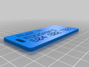 meine angepasste customizer-version des Gepäck-label-aw Organisation 3d print model - Mito3D