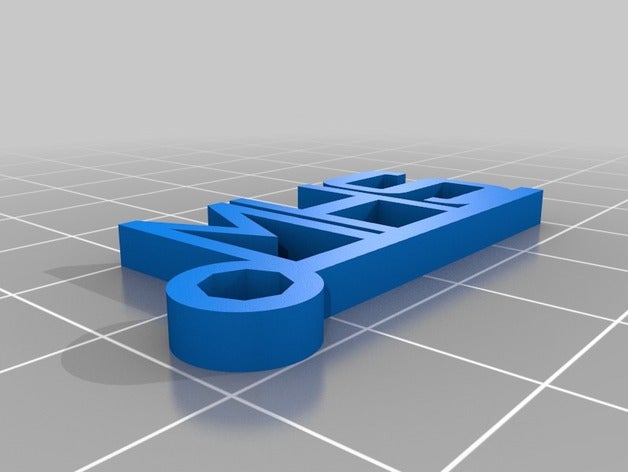 mhs de porte-clés personnalisé 3D print model - Mito3D