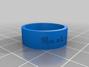 muskogee anel anéis personalizado 3d print model - Mito3D