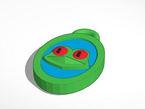 Frosch-Kopf-Anhänger Schmuck Amphibien Tier Tiere Frösche Köpfe Halskette Halsketten - Anhänger tinkercad 3d print model - Mito3D