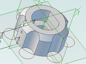 m3 tornillo de apriete manual partes alibre robodino 3d print model - Mito3D