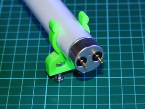 tube t8 fluorescent titulaire de l'électronique le clip l'éclairage 3d print model - Mito3D