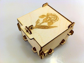 preso caixa recipientes do agregado familiar laser lasercut corte a madeira 3d print model - Mito3D