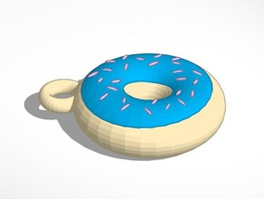doughnut key chain keychains 3d print model - Mito3D