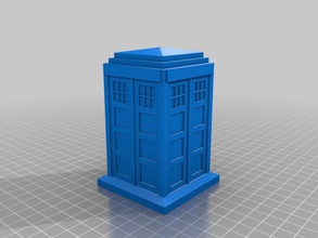 parametric tardis led hole buildings structures doctor dr openscad 3d print model - Mito3D