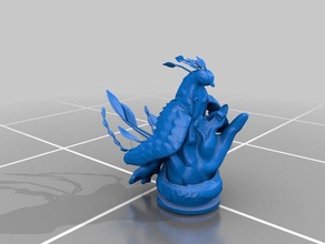 rising phoenix sculture 3d print model - Mito3D