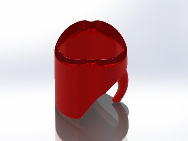 lips mug food drink 3D print model - Mito3D
