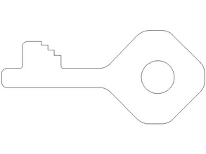 algema chave chubb detentora substituição partes handcuffkey algemas 3d print model - Mito3D
