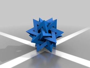 5 intersecano tetraedri sculture 3d print model - Mito3D