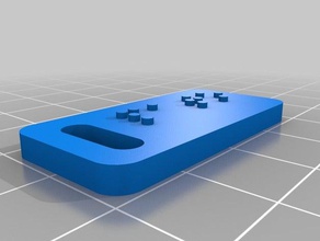 llavero braille pato organization customized 3d print model - Mito3D