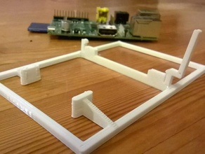 raspberry pi clip computer case mount pla raspi 3d print model - Mito3D