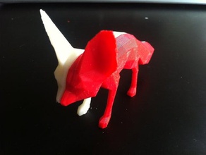 iki renkli fennec tilki hayvanlar model openscad böl yükseltme 3d print model - Mito3D