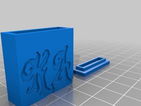 2 ka kutusu kaplar özelleştirilmiş 3d print model - Mito3D