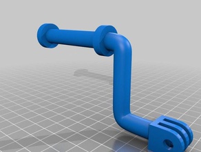 gopro elbow handle space cord wrap camera custom loop strap mount three prong 3d print model - Mito3D