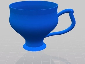 rhino teacup saucer kitchen dining 3d print model - Mito3D