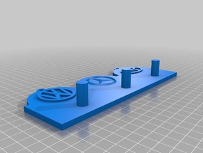 vw Schlüssel - Organisation angepasst 3d print model - Mito3D