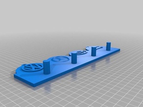 vw chave organização personalizado 3d print model - Mito3D