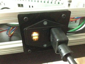 kossel clair pour montage sur panneau d'entrée d'alimentation de l'interrupteur fusible 3d l'imprimante pièces 3d print model - Mito3D